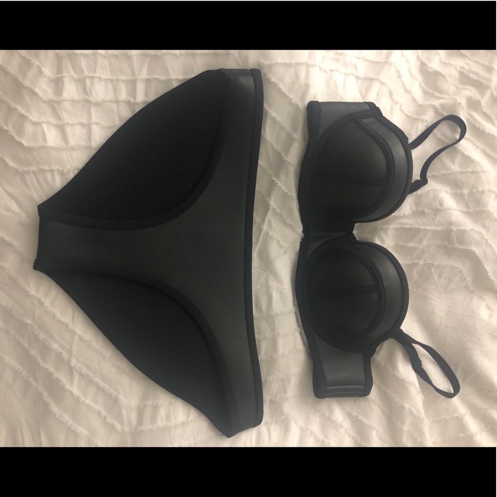 Triangl Black neoprene bikini